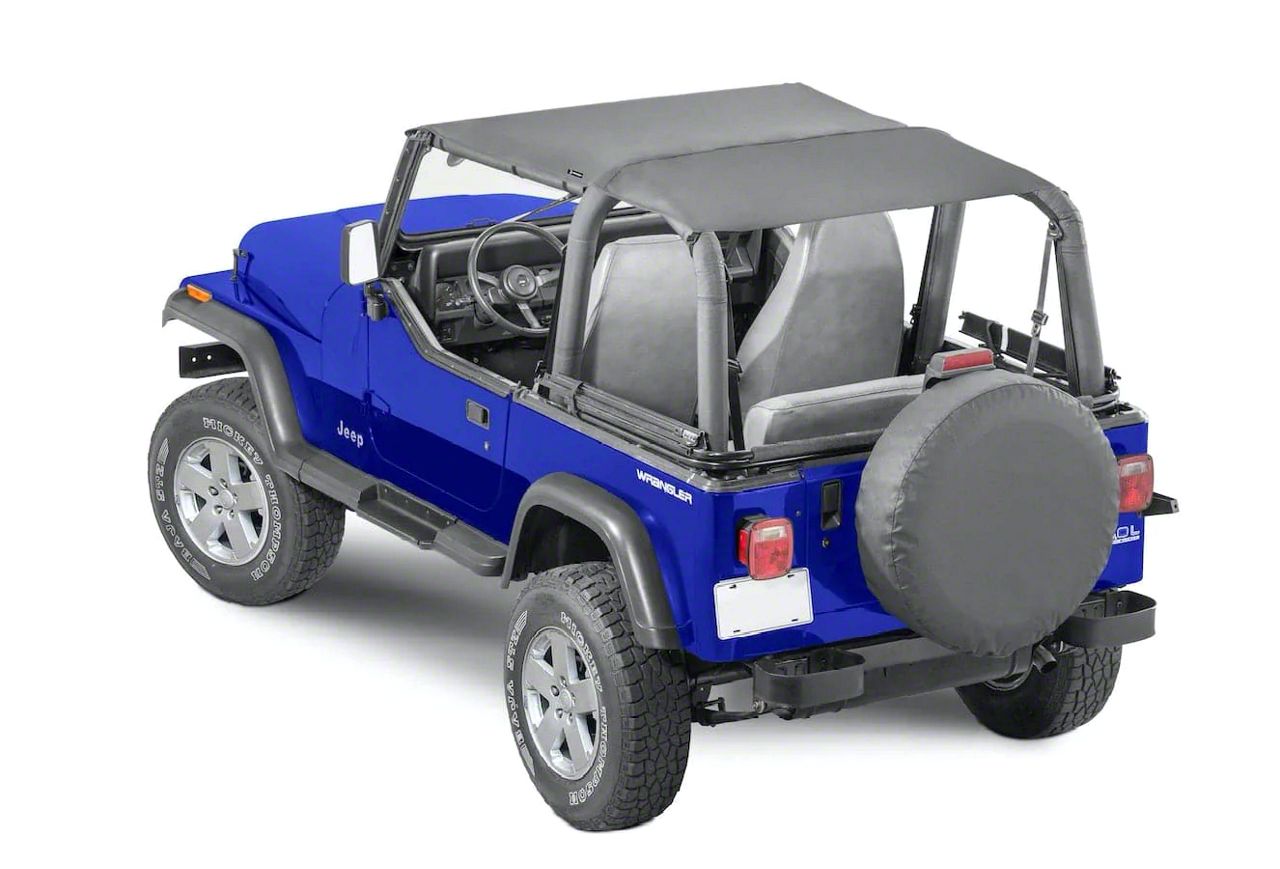 Steinjager Jeep Wrangler Bimini Top Plus Black Denim J0058127 92 95 Jeep Wrangler Yj Free