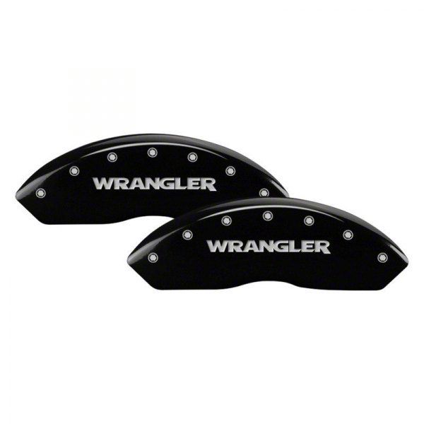 Mgp Jeep Wrangler Brake Caliper Covers With Wrangler Logo Black Front