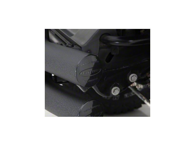 Smittybilt Tubular Rear Bumper with Hitch; Gloss Black (07-18 Jeep Wrangler JK)