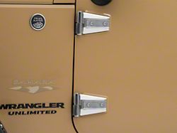 Smittybilt Door Hinges; Stainless Steel (07-18 Jeep Wrangler JK)