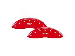 MGP Brake Caliper Covers with MGP Logo; Red; Front and Rear (18-24 2.0L or 3.6L Jeep Wrangler JL w/ eTorque)