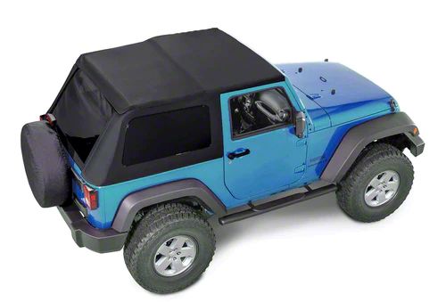 Steinjager Jeep Wrangler Slant Back Soft Top; Black Diamond J0058196 ...