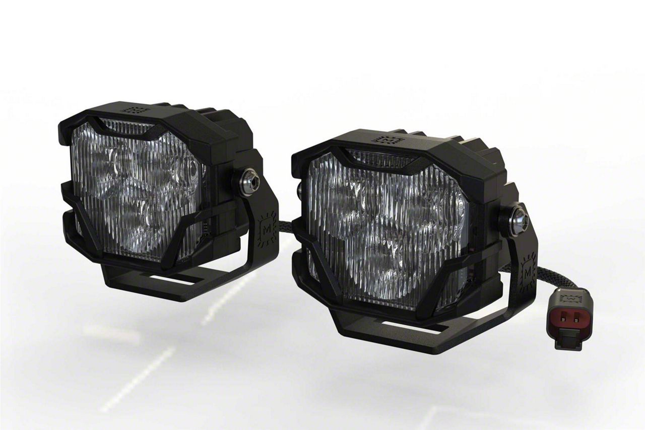Morimoto 4Banger HXB LED Light Pods; White SAE Wide Beam (Universal; Some Adaptation May Be Required)