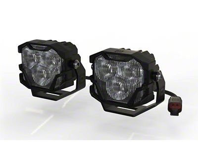 Morimoto 4Banger HXB LED Light Pods; White SAE Wide Beam (Universal; Some Adaptation May Be Required)