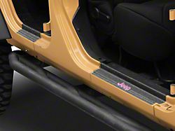 Jeep Licensed by RedRock Door Sill Body Shield Decal; Pink (07-18 Jeep Wrangler JK)