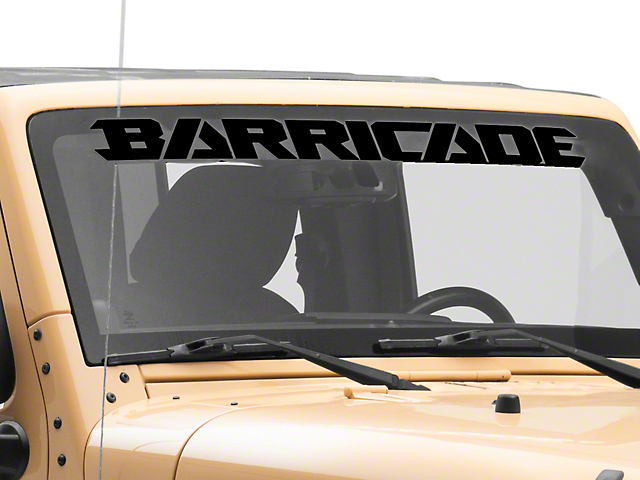 SEC10 Barricade Windshield Decal; Black (07-18 Jeep Wrangler JK)