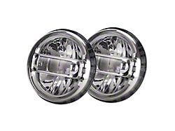 Empire Offroad LED 7-Inch Lowrider Series LED Headlights; Chrome Housing; Clear Lens (97-18 Jeep Wrangler TJ & JK)