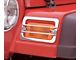 Smittybilt Euro Turn Signal Light Guards; Stainless Steel (97-06 Jeep Wrangler TJ)