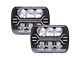 Empire Offroad LED 5x7-Inch Kraken Series LED Headlights; Black Housing; Clear Lens (87-95 Jeep Wrangler YJ)