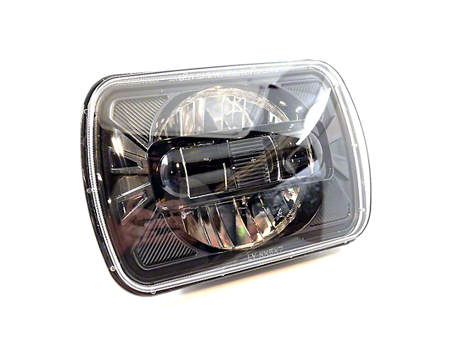 Empire Offroad LED 5x7-Inch Lowrider Series LED Headlights; Black Housing; Clear Lens (84-01 Jeep Cherokee XJ)