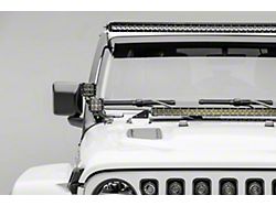ZRoadz 50-Inch Straight LED Light Bar and Four 3-Inch LED Pod Lights with Front Roof Mounting Brackets (20-23 Jeep Gladiator JT, Excluding Mojave)