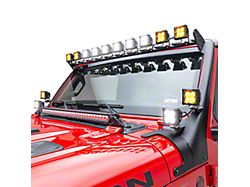 ZRoadz Multi-LED Roof Cross Bar and A-Pillar Light Mount with Fourteen 3-Inch LED Light Pods (20-23 Jeep Gladiator JT, Excluding Mojave)