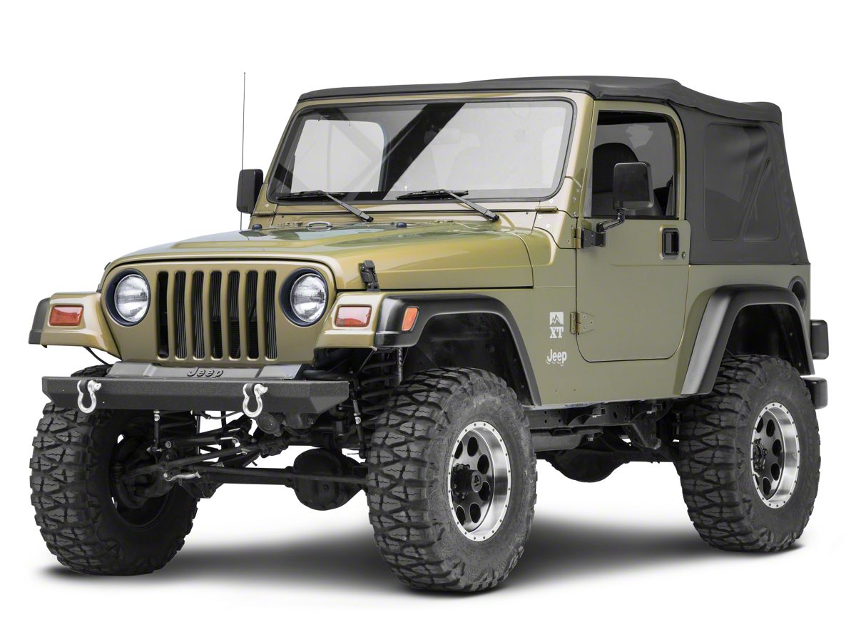 Smittybilt Jeep Wrangler SRC Rock Crawler Classic Front Bumper with D-Rings  76740D (87-06 Jeep Wrangler YJ & TJ)