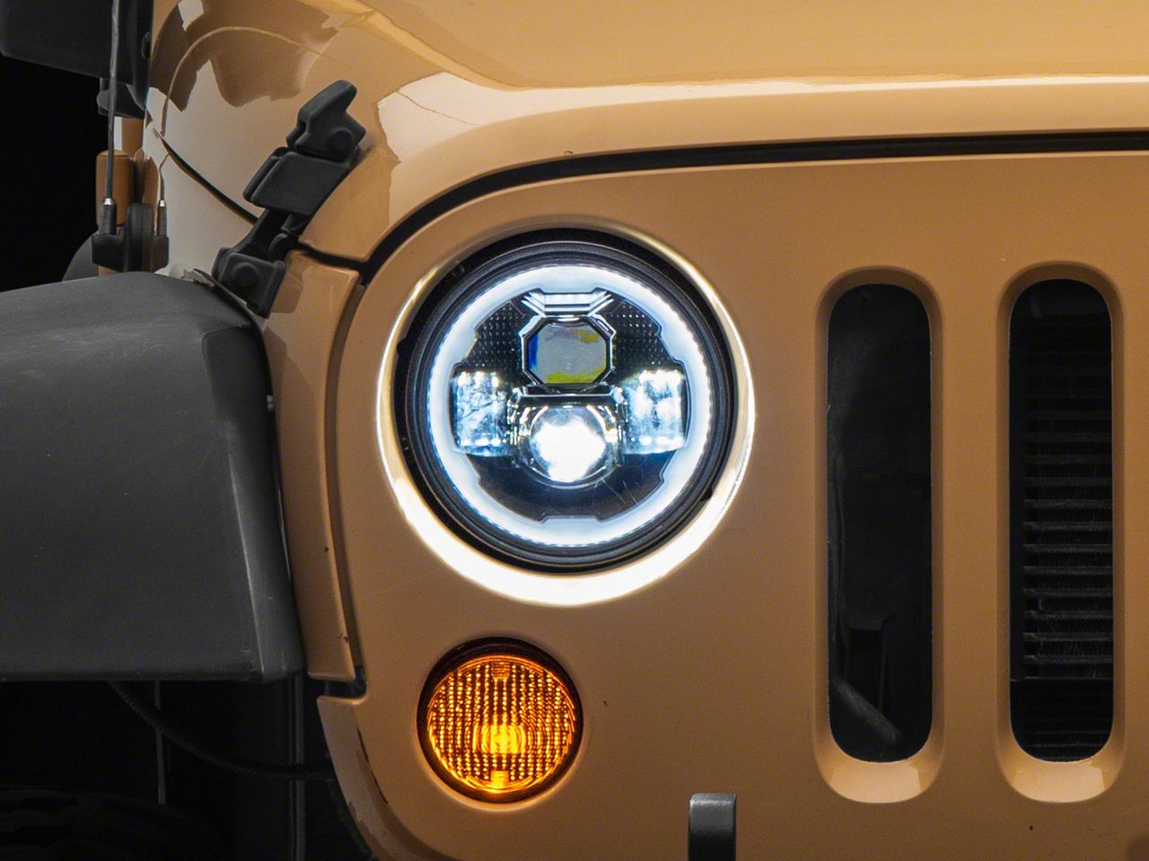 Raxiom Jeep Wrangler Axial Series 7Inch LED Headlights with DRL Turn