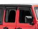 RedRock Tape-On Window Deflectors; Front and Rear; Smoked (18-24 Jeep Wrangler JL 4-Door)