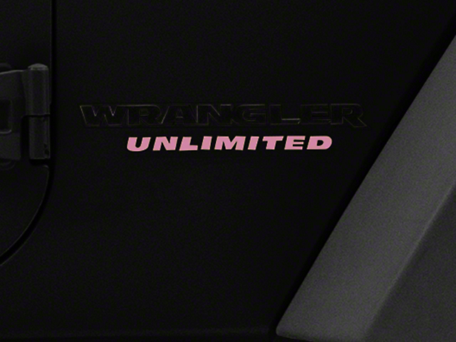 Officially Licensed Jeep Unlimited Side Decal; Pink (87-18 Jeep Wrangler YJ, TJ & JK)