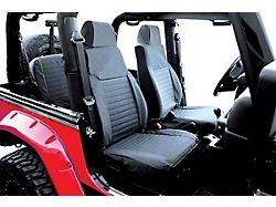 Replacement Rear Front Covers; Diamond Black (03-06 Jeep Wrangler TJ)