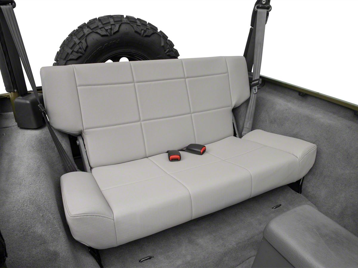 Smittybilt Jeep Wrangler Vinyl Fold & Tumble Rear Seat - Denim Gray 41511  (97-06 Jeep Wrangler TJ)