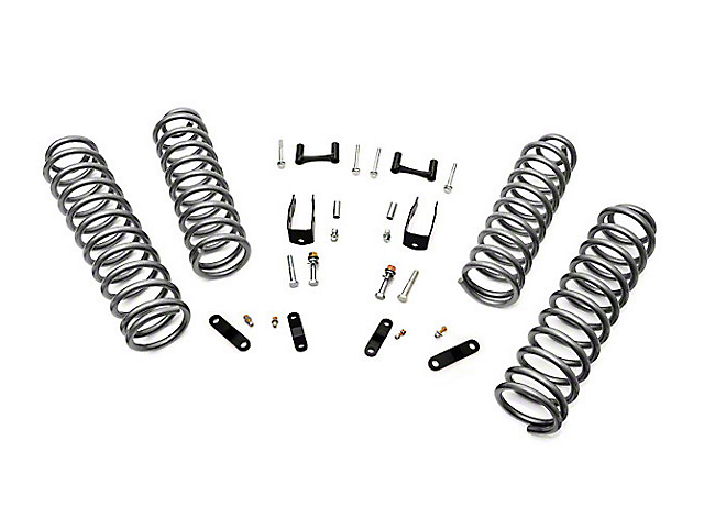 Rough Country 2.50-Inch Suspension Lift with Coils and Brackets (07-18 Jeep Wrangler JK 2-Door)
