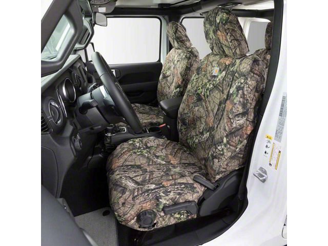 Covercraft SeatSaver Custom Front Seat Covers; Carhartt Mossy Oak Break-Up Country (20-24 Jeep Gladiator JT)