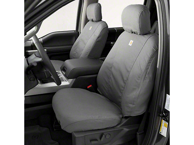 Covercraft SeatSaver Custom Front Seat Covers; Carhartt Gravel (18-23 Jeep Wrangler JL 4-Door)