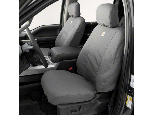 Covercraft SeatSaver Custom Front Seat Covers; Carhartt Gravel (18-24 Jeep Wrangler JL 4-Door)