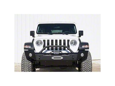 LoD Offroad Signature Series Full Width Front Bumper with Bull Bar for Warn Power Plant Winch Only; Black Texture (20-24 Jeep Gladiator JT)