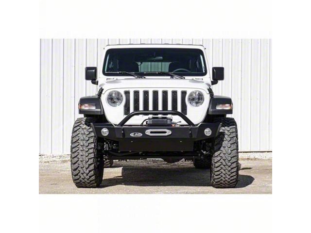 LoD Offroad Signature Series Mid Width Front Bumper for Warn Power Plant Winch Only; Black Texture (20-24 Jeep Gladiator JT)