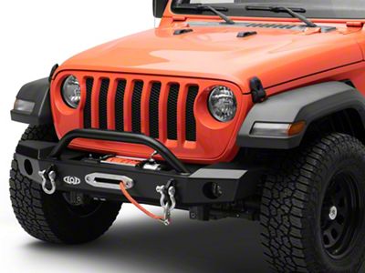LoD Offroad Signature Series Mid Width Front Bumper with Bull Bar; Black Texture (20-23 Jeep Gladiator JT)