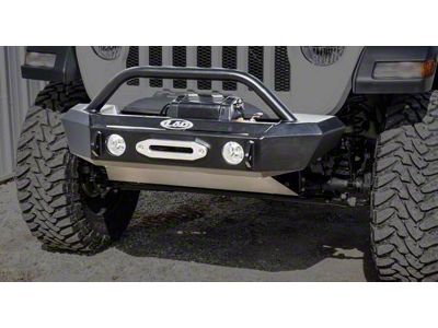LoD Offroad Signature Series Shorty Front Bumper for Warn Power Plant Winch Only; Black Texture (18-24 Jeep Wrangler JL)