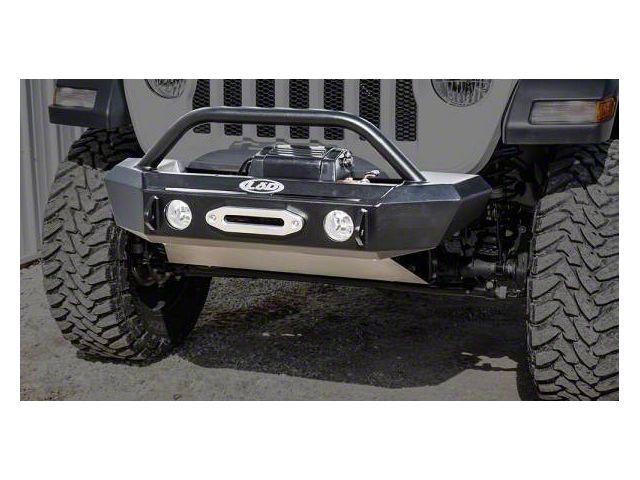 LoD Offroad Signature Series Shorty Front Bumper for Warn Power Plant Winch Only; Black Texture (20-24 Jeep Gladiator JT)