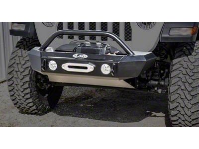 LoD Offroad Signature Series Shorty Front Bumper with Bull Bar; Black Texture (20-23 Jeep Gladiator JT)
