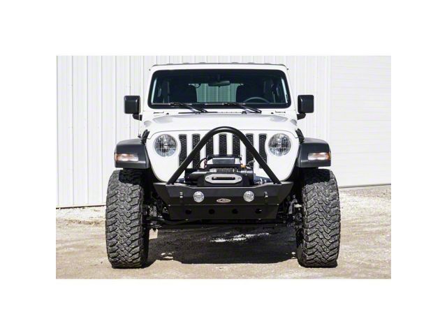 LoD Offroad Signature Series Shorty Front Bumper with Stinger Guard ; Black Texture (18-24 Jeep Wrangler JL)