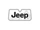 Sun Shade with Jeep Logo; White (Universal; Some Adaptation May Be Required)