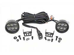 Rough Country 3.50-Inch Black Series Round LED Lights with Amber DRL; Spot Beam (Universal; Some Adaptation May Be Required)