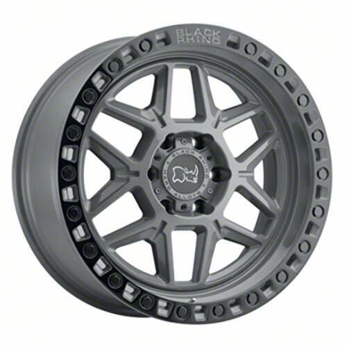Black Rhino Kelso Battleship Gray with Black Ring Wheel; 20x9 (18-23 Jeep Wrangler JL)