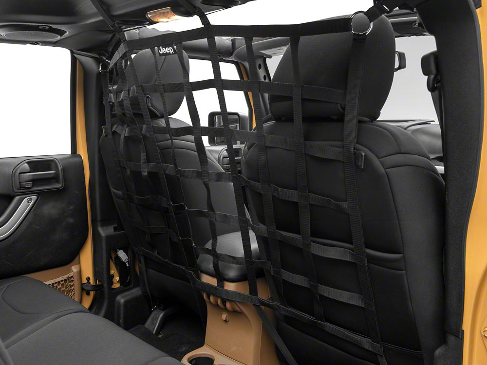 Jeep Licensed by RedRock Rear Seat Cargo Net/Pet Divider with Jeep Logo