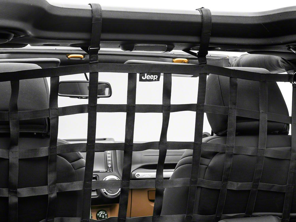 Jeep Licensed by RedRock Rear Seat Cargo Net/Pet Divider with Jeep Logo