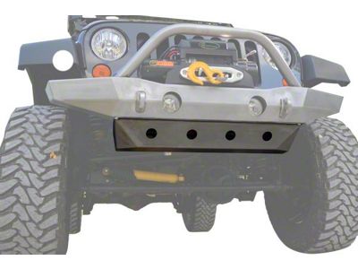 LoD Offroad Destroyer Front Bumper Skid Plate; Black Texture (07-18 Jeep Wrangler JK)