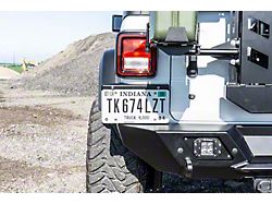 LoD Offroad Destroyer Rear License Plate Relocation Kit; Black Texture (18-24 Jeep Wrangler JL)