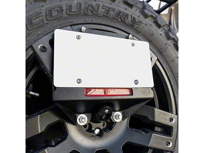 LoD Offroad Destroyer Spare Tire License Plate Relocation Kit; Black Texture (18-24 Jeep Wrangler JL)