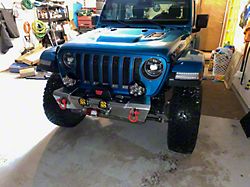Next Venture Motorsports Featherweight Series Front Bumper with Stinger; Bare Aluminum (18-23 Jeep Wrangler JL)