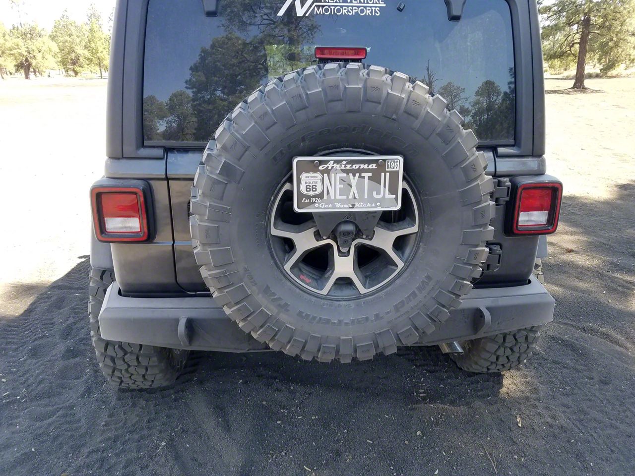Next Venture Motorsports Jeep Wrangler Rear License Plate Relocation
