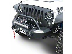 LoD Offroad Signature Series Shorty Front Bumper with Stinger Guard for Warn Power Plant Winch Only; Black Texture (07-18 Jeep Wrangler JK)