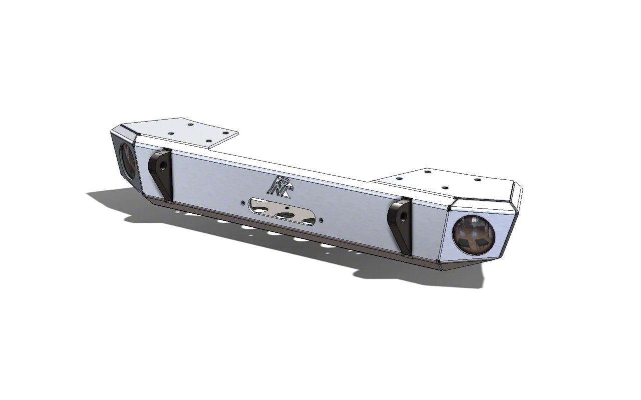 Next Venture Motorsports Adventure Series Front Bumper with 7-Inch Stinger; Bare Aluminum (20-23 Jeep Gladiator JT)