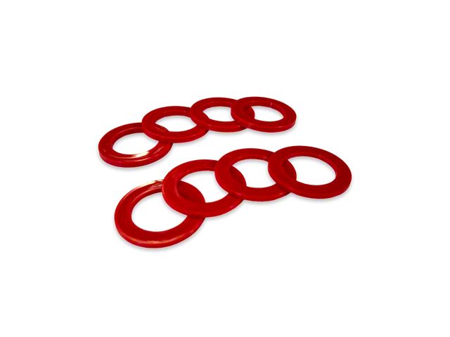 Moose Knuckle Offroad Rattle Rings Shackle Washers; Flame Red