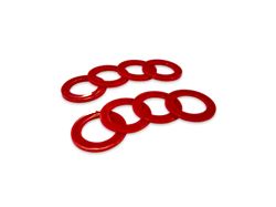 Moose Knuckle Offroad Rattle Rings Shackle Washers; Flame Red