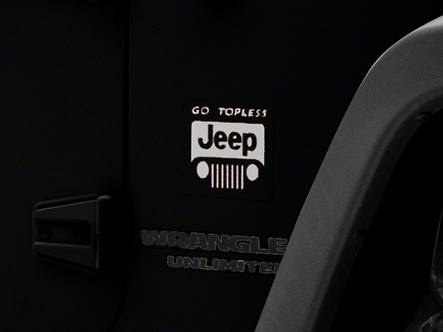 Officially Licensed Jeep Go Topless Jeep Decal; Pink (87-18 Jeep Wrangler YJ, TJ & JK)