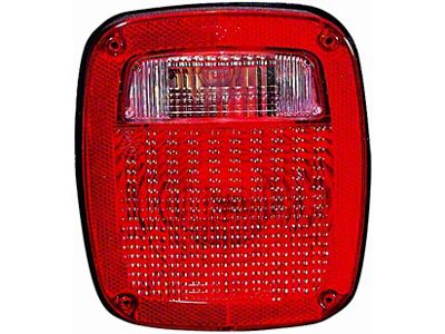 CAPA Replacement Tail Light; Driver Side (91-06 Jeep Wrangler YJ & TJ)