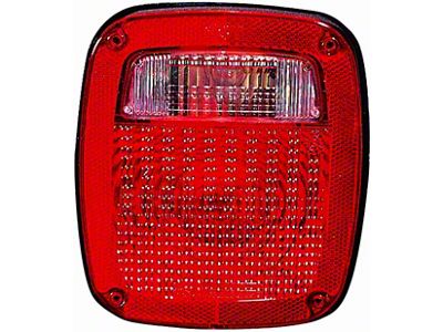 CAPA Replacement Tail Light; Passenger Side (91-06 Jeep Wrangler YJ & TJ)